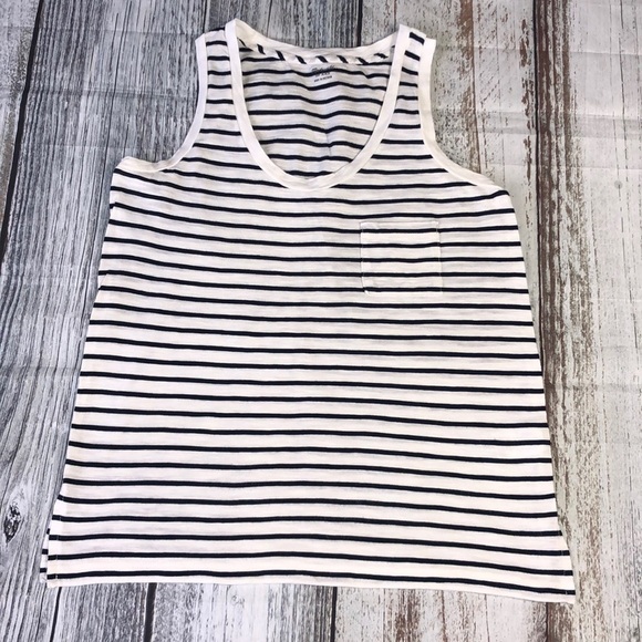 Madewell Blue And White Stripped Tank-Top Size XXS - Picture 1 of 6